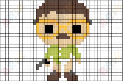 Walter Hartwell White, White Pixel Art, 8 Bit Art, Easy Pixel Art, Bryan Cranston, Walter White, Pixel Art Design, Lego Art, Perler Patterns