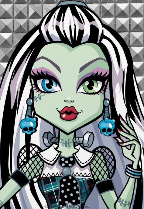 Frankenstein Monster High, Monster High Bedroom, Monster High Makeup, Monster High Frankie, Homemade Face Paints, Halloweenský Makeup, Arte Monster High, Monster High Pictures, Moster High