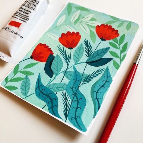 reasons-to-paint-with-gouache-paint-7 Gouache Painting Techniques, Workshop Inspiration, Painting Fur, Art Journal Tutorial, Gouache Paint, Gouache Illustrations, Watercolor Floral Pattern, Gouache Art, Painting People