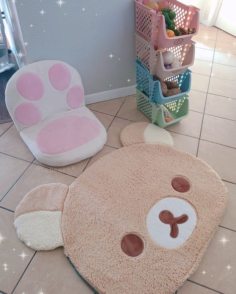 Easy Rug Tufting Designs, Rug Cute, Rugs Cute, Kawaii Rugs, Cute Rugs For Bedrooms Aesthetic, Kawaii Rug, Cutecore Rug, Cute Rugs For Bedrooms, Cute Rugs