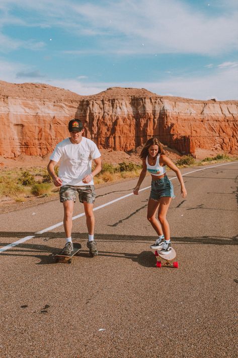 McCall & Jake Granola Couple Aesthetic, Granola Couple, Skateboard Couple, Mccall Mitchell, 2019 Vibes, Skater Girl Style, Summer Vsco, Vsco Summer, Fit Couple