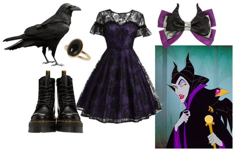 Maleficent Disneybound, Outfit Ideas For Party, Disney Bound Outfits, Outfit Maker, Outfit Shoplook, Disney Pins, Maleficent, Black Stone, Dorothy Perkins