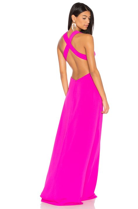 #REVOLVE Hot Pink Maxi Dress, Hot Pink Prom Dress, Pink Pleated Dress, Pink Evening Gowns, Pink Ball Gown, Pleated Gown, Designer Evening Gowns, Pink Prom Dress, Jill Stuart