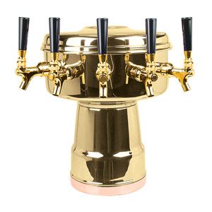 Mushroom Tower - 5 304 Faucets - PVD Brass - Glycol Cooled Draft Beer Tower, Brass Faucets, Beer Tower, Draft Beer, Brass Faucet, Faucet Handles, Cool Technology, Brewing Company, Spears