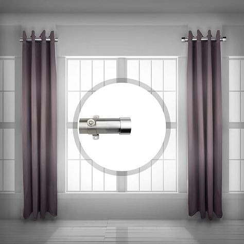 Amazon.com: Rod Desyne 1.5" Side Curtain Rod 12-20 inch (Set of 2) - Satin Nickel : Home & Kitchen Metal Curtain Rod, Bathroom Linen Cabinet, Window Curtain Rods, Metal Curtain, Bathroom Towel Bar, Food Storage Containers Organization, Drapery Hardware, Rod Set, Window Styles