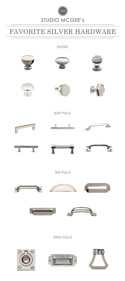 Silver Hardware Roundup | Studio Blog - STUDIO MCGEE | Bloglovin’ Studio Mcgee Kitchen Cabinet Hardware, Studio Mcgee Cabinet Hardware, Studio Mcgee Kitchen Faucet, Studio Mcgee Door Hardware, Kitchen Cabinet Hardware Silver, Studio Mcgee Kitchen Hardware, Studio Mcgee Hardware, Kitchen With Silver Hardware, Kitchen Silver Hardware