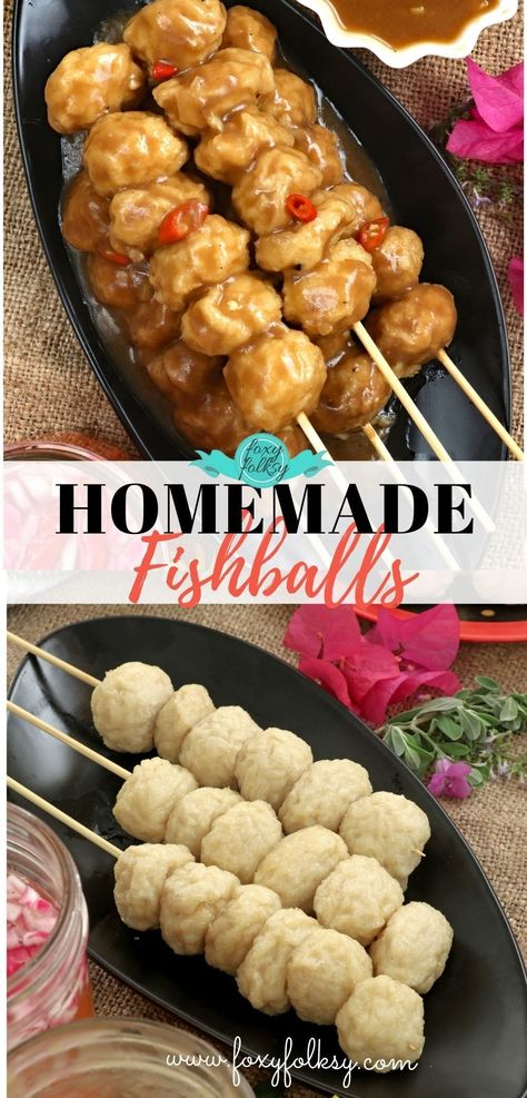 Homemade Fish Balls Recipe, How To Make Fish Balls, Homemade Fishball Recipe, Fish Ball Sauce Filipino, Fish Balls Recipe Filipino, Fishball Recipe Filipino, Fishball Street Food Philippines, Chinese Fish Balls Recipe, Filipino Fish Recipes