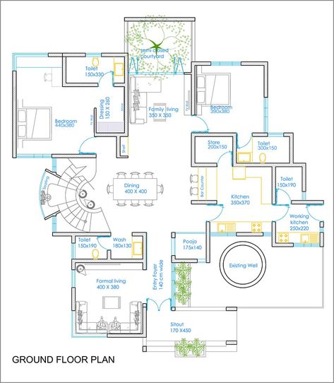 Low Cost House Plans, Double Storey House Plans, Budget House Plans, 30x40 House Plans, Luxury Floor Plans, Three Bedroom House Plan, Unique House Plans, Kerala House, Bungalow Floor Plans