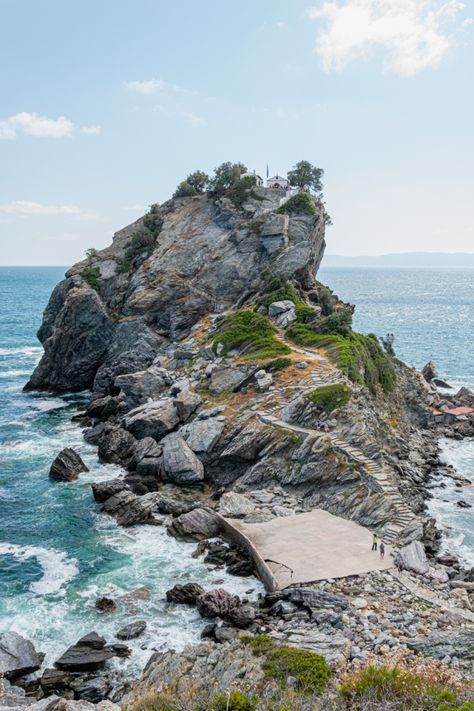 The amazing location of the iconic “Mamma Mia” chapel! www.skopelos.gr 📷: Elli (instagram.com/elaki26) #skopelos #visitskopelos #apieceofyourheart #apieceofyourart #visitskopelosisland #sporades #visitsporades #sporadesislands #greece #weddings #architecture #hiking #ecology #beaches #greek #vacation #holidays #mamamia #travel #visitgreece Mamma Mia Chapel, Skopelos Greece Mamma Mia, Greece Weddings, Season Pictures, Euro Tour, Skopelos Greece, Greece Wallpaper, Skiathos Greece, Landscape Study