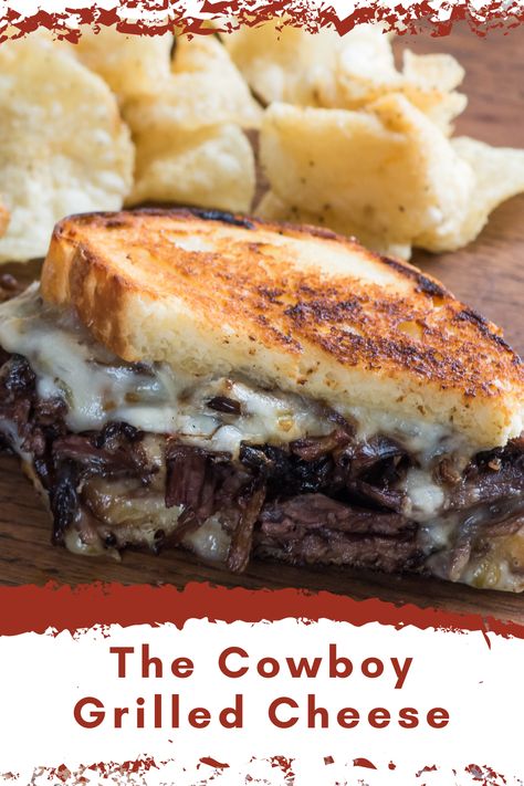 Roast Beef Grilled Cheese, Fancy Grilled Cheese Recipes, Short Rib Sandwich, Grilled Cheese Recipes Gourmet, Spicy Sandwich, Fancy Grilled Cheese, Rib Sandwich, Grilled Cheese Recipe, Beef Short Rib Recipes