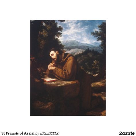 St Francis of Assisi Canvas Print Wikipedia Logo, Francis Of Assisi Prayer, St Francis Assisi, Peace Prayer, St Francis Of Assisi, San Francesco, Francis Of Assisi, A4 Poster, Catholic Art