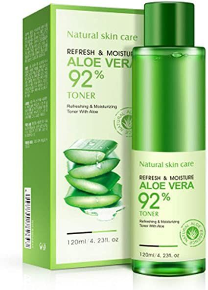 BIOAQUA 92% Aloe Vera Refresh Moisturizing Toner Natural Plant Skin Care 120ml Organic Aloe Vera Gel, Natural Toner, Natural Aloe Vera, Beauty Night, Aloe Vera Plant, Moisturizing Toner, Skin Dryness, Toner For Face, Gel Cleanser