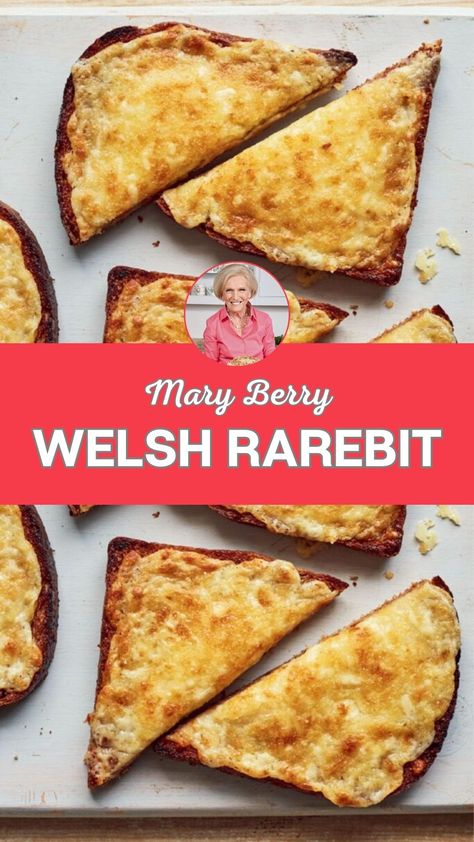 Mary Berry Welsh Rarebit Welsh Rarebit Recipe, Rarebit Recipe, Mary Berry Recipes, Welsh Rarebit, Welsh Recipes, Mary Berry Recipe, Berry Recipes, Side Dishes Recipes, Berries Recipes