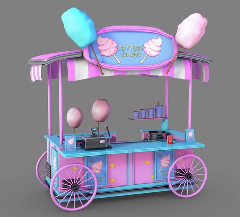 Fantastic Mobile Candy Cart Cotton Candy Cart, Trolley Design, Cotton Candy Machines, Popcorn Cart, Mobile Cart, Food Park, Food Cart Design, Candy Display, Candy Cart