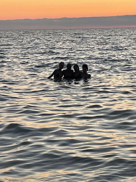 Night swimming | Lake Michigan | night swimming | sunset swimming Michigan Beach Aesthetic, Sunset Swimming, Camp Lake, Michigan Summer, Michigan Beaches, Night Swimming, Summer Lake, Summer Bucket List, Lake Sunset