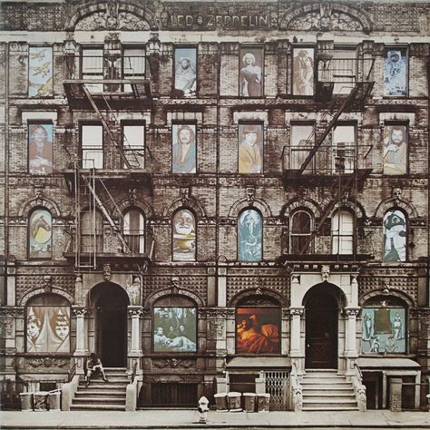 Led Zeppelin Album Covers, Led Zeppelin Physical Graffiti, Led Zeppelin Albums, Rock Album Cover, Zeppelin Art, Greatest Album Covers, Physical Graffiti, Rock Album Covers, Rock & Roll