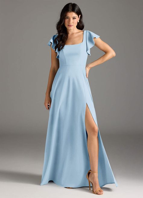 Azazie Bondi Sky Blue Bridesmaid Dresses | Azazie CA Modest Light Blue Bridesmaid Dresses, Braidsmaid Dresses, Light Blue Bridesmaid Dresses, Sky Blue Bridesmaid Dresses, Spring Bridesmaid Dresses, Floral Bridesmaid Dresses, Blue Bridesmaid Dress, Modest Bridesmaid Dresses, Wedding 2025