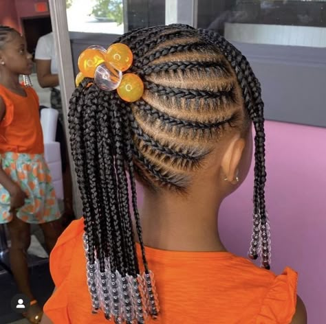 Hair Styles Cornrows Natural, Cornrow Hairstyles For School Kids, Black Daughter Hairstyles Braids, Braided Hairstyles For Black Hair Kids With Beads, Little Black Girls Braided Hairstyles For Kids Natural, Protective Hairstyles Braids For Kids, Braided Hairstyles Kids Black, Girls Braided Hairstyles Kids Black, Kids Natural Braided Hairstyles