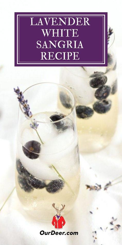 Lavender Wine Recipe, Lavender Sangria, Citrus Sangria, Lavender Drink, Lemonade Sangria, White Wine Sangria Recipe, Wine Walk, White Sangria Recipe, Fruit Sangria