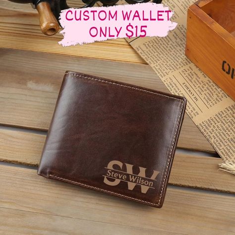 Personalized Custom Wallets Genuine Leather Bifold Wallet with Custom Initial Name Text - Customized Gifts for Dad Father Boyfriend Use 45% Code: ZKQ2APPI 🔥 https://amzn.to/3xCjNiZ Link to purchase is located in my bio/profile @lovegooddeals #amazondeals #amazonfinds #amazon #sale #hotdeals #promo #code Custom Wallets, Custom Wallet, Leather Bifold Wallet, Hot Deals, Custom Initials, Personalized Custom, Customized Gifts, Gifts For Dad, Genuine Leather