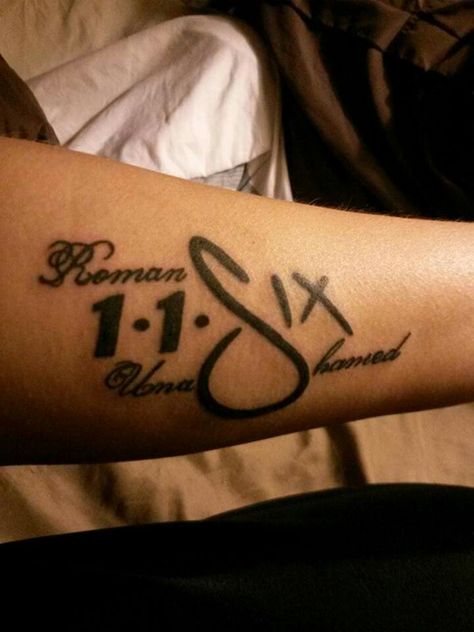 Unashamed Rom.1:16 116 Tattoo, 116 Clique, Roman Numeral Tattoos, Web Tattoo, Saved Tattoo, X Tattoo, Religious Tattoo, Modern Tattoos, Name Tattoo