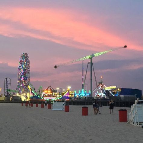 Seaside Heights Seaside Heights Nj Boardwalk, Seaside Town Aesthetic, Beach Town Aesthetic, Seaside Heights Boardwalk, Seaside Park Nj, Vacay Aesthetic, 2019 Vibes, Seaside Aesthetic, Seaside Heights Nj