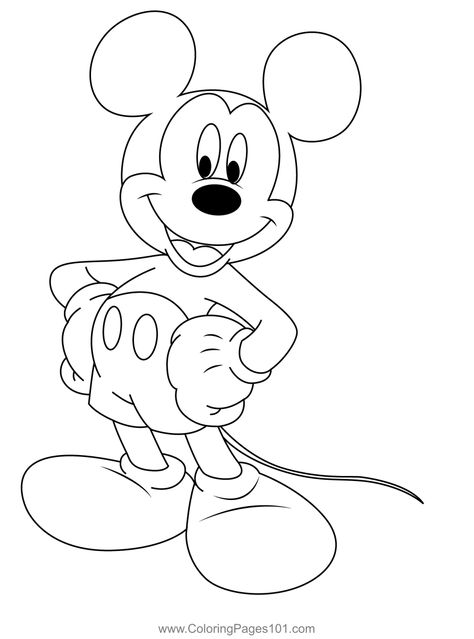 Mickey Mouse Style Coloring Page Mickey Mouse Coloring, Mouse Coloring Pages, Mickey Mouse Outline, Mickey Coloring Pages, Halloween Summer, Mickey Mouse Printables, Miki Mouse, Mickey Mouse Sketch, Mouse Sketch