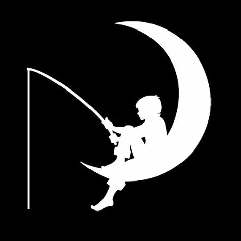 Boy in the moon Dreamworks Art, Scroll Saw Patterns Free, Movie Studios, Sketch Tattoo Design, Boy Fishing, Moon Drawing, Song Play, Boy Tattoos, Canvas Painting Designs