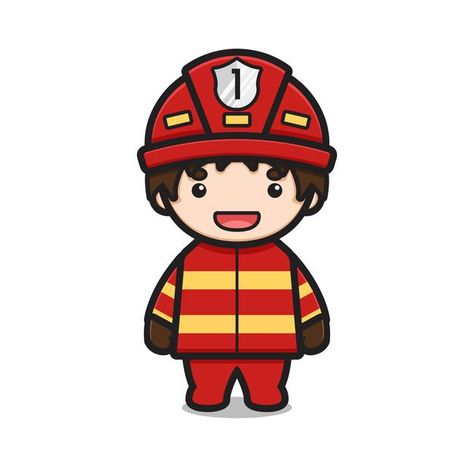 Fighter Character, T-shirt Print Design, Kids Face Paint, Daycare Activities, Vector Icons Illustration, Ink In Water, Fire Fighter, Emergency Vehicles, Cartoon Kids