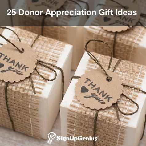 25 Donor Appreciation Gift Ideas Goodie Bag Gift Ideas, Donor Appreciation, Bag Gift Ideas, Appreciation Gift Ideas, Boyfriend Gift Basket, Chocolate Gifts Basket, Event Favors, Eco Wedding, Eco Friendly Wedding