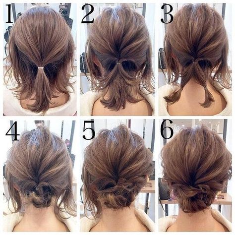 Updo Hairstyles For Short Hair, Hair Step By Step, Updos For Short Hair, Short Hair Updo Tutorial, Hair Updos Tutorials, Easy Updo, Easy Updo Hairstyles, Hairstyles For Medium Length Hair Easy, Hairstyles For