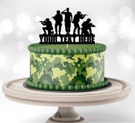 Army Cakes For Boys, Army Cake Design, Soldier Cake, Army Birthday Cakes, Army Cake, Military Cake, Army Birthday, Gel Blaster, Army's Birthday