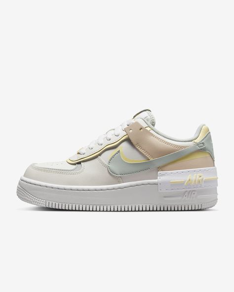 Nike AF1 Shadow Women's Shoes. Nike.com Nike Af1 Shadow, Popular Nike Shoes, Air Force Women, Nike Air Force 1 Shadow, Air Force 1 Shadow, Nike Airforce 1, High Heel Sneakers, Cute Sneakers, Nike Sneakers Women