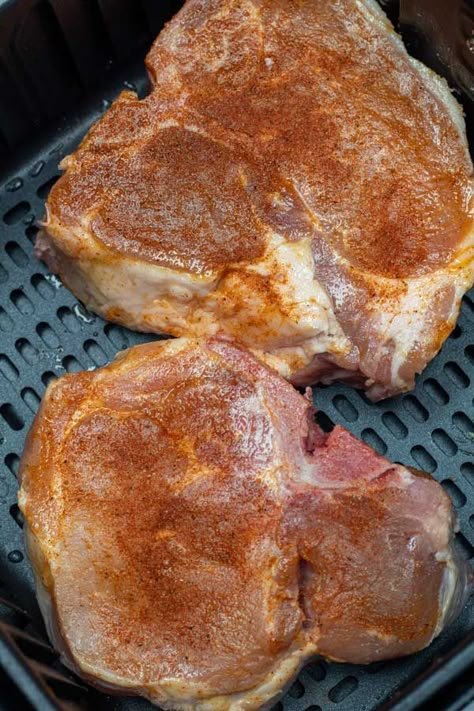 Thick Pork Chop Recipes Air Fryer, Bone In Pork Chops Air Fryer, Pork Chops In The Airfryer, Pork Chop Air Fryer Recipes Bone In, Pork Hops In Airfryer, Cooking Pork Chops In Air Fryer, Thick Boneless Pork Chops In Air Fryer, Air Fryer Center Cut Pork Chops, Air Fryer Thick Pork Chops Bone In