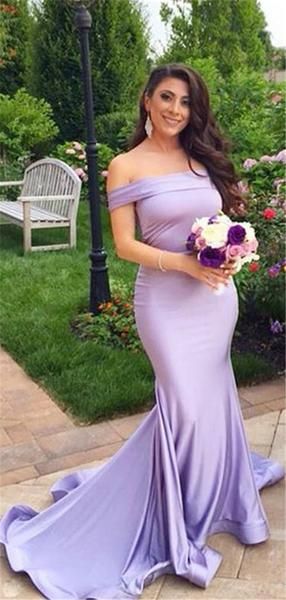 Mermaid Off-shoulder Simple Lilac Bridesmaid Dresses, PD0971 – SofieBridal Lilac Prom Dresses, Lilac Bridesmaid, Lilac Bridesmaid Dresses, Lilac Dress, On The Shelf, Dream Dress, Mermaid Formal Dress, Perfect Dress, Dress Making