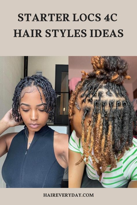 Looking for inspiration for Starter Locs on 4C hair? These stylish and beginner-friendly loc ideas are perfect for embracing your natural texture while giving your hair a fresh, trendy look. From short and chunky starter locs to delicate twists, find the best styles that work with your 4C curls. Whether you're just starting your loc journey or looking to switch things up, these ideas are great for every stage. Click through for loc maintenance tips, styling ideas, and ways to keep your locs looking flawless! #StarterLocs, #4CHairStyles, #LocIdeas, #NaturalHair, #BeginnerLocs, #4CLocMaintenance, #ProtectiveStyles. French Braid Locs, Starter Locs 4c, Locs 4c Hair, Starter Locs 4c Hair, Short Locs Hairstyles Starter, Locs 4c, Dreadlocks Hairstyles For Ladies, Layered Locs, 4c Hair Styles