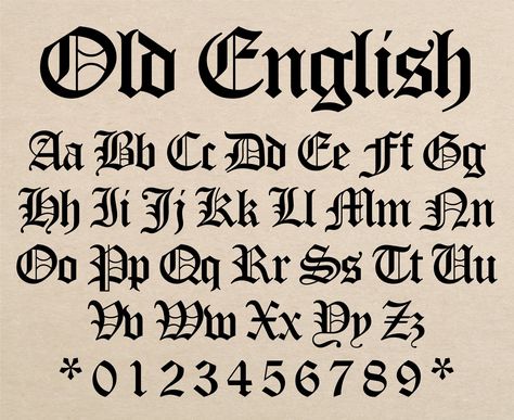 Download a variety of old English fonts for your designs, including blackletter, gothic, and uncial#tattoofonts #alphabet #inkedletters #tattooideas #typographytattoo Old English Calligraphy, Newspaper Font, English Calligraphy Font, Old English Font Tattoo, Font Gothic, Old English Alphabet, Celtic Fonts, Gothic Calligraphy, Tattoo Fonts Alphabet