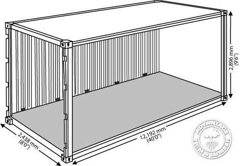 Shipping Container Sizes, Shipping Container Dimensions, Container House Price, Folding House, Cargo Container Homes, Container Dimensions, Hardwood Decking, Container Cabin, Mobile Living