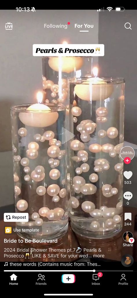 Pearls Decorations Wedding, Kardashian Bridal Shower Theme, Pearl Party Ideas, White Pearl Wedding Decor, Pearls And Lace Bridal Shower Ideas, Our Little Pearl Is On The Way, Pearls Prosecco Bridal Shower Theme, Pearls And Persecco Bridal, Pearls Birthday Theme