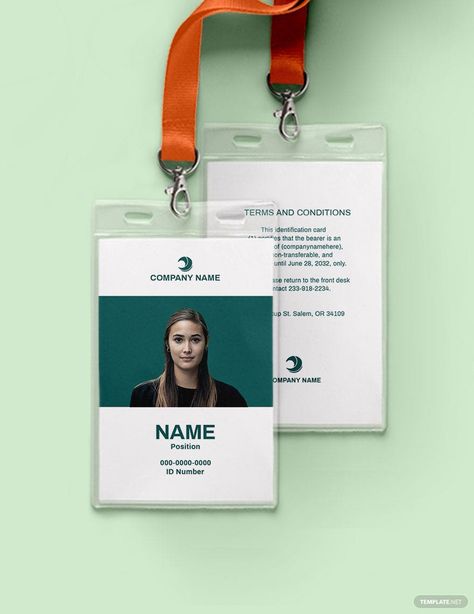 Blank Employee ID Card Template Identity Card Design, Employee Id Card, Employees Card, Corporate Id, Company Id, Card Templates Printable, Corporate Portrait, Id Card Template, Microsoft Publisher