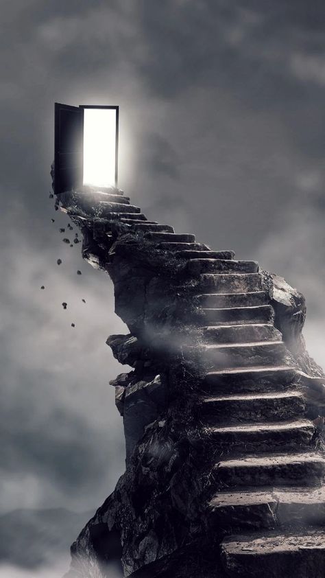 Surrealism Dark, Wallpaper Stairs, Stair Art, Surreal Photos, Inspirational Artwork, Beautiful Dark Art, Stairway To Heaven, Fantasy Art Landscapes, Photo Vintage