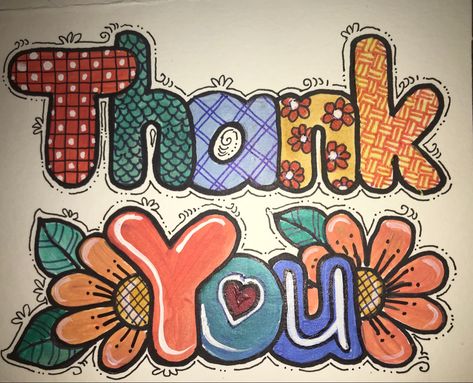 Thank You Art Design, Thank You Painted Rocks Ideas, Thank You Artwork, Thank You Painting, Thank You Cartoon, Thank You Poster Ideas, Thank You Craft, Thank You Funny, Thank You Drawings Ideas