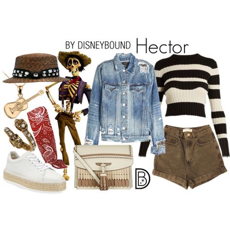 Hector by leslieakay on Polyvore featuring polyvore, fashion, style, Proenza Schouler, American Apparel, rag & bone, Burberry, Alexander McQueen, AMIRI and clothing Coco Disneybound, Hector Coco, Subtle Cosplay, Disneybound Ideas, Disney Character Outfits, Disneybound Outfits, Disney Themed Outfits, Cute Disney Outfits, Everyday Cosplay