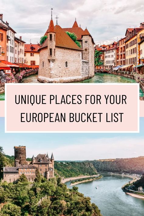 Make your European travel dreams come true with these 12 wonderfully unique places. Prettiest Places In Europe, European Trips, Bucket List Europe, European Bucket List, Europe Bucket List, Unique Places, Places In Europe, European Destinations, Europe Summer