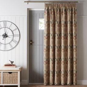 Curtains Over Front Door, Hallway Curtains, Front Door Curtain, Mauve Curtains, Front Door Curtains, Curtains Dunelm, Pencil Pleat Curtains, Closet Curtains, Pleat Curtains