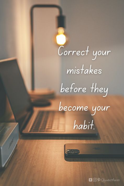 Correct Your Mistakes Quotes, Self Motivation Quotes Positive Thoughts Wallpaper, Good Morning Thoughts Motivation, Daily Quotes Positive Morning, English Quotes Motivation, Motivational Quotes English, Mistakes Quotes, Short Motivational Quotes, Priorities Quotes