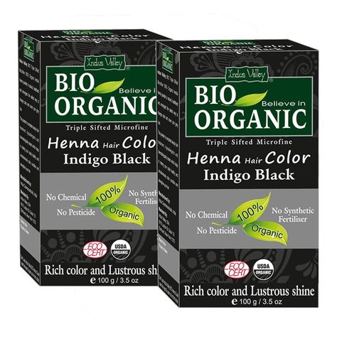 Indus Valley Henna hair color for Hair conditioning & coloring Pack of 2 (200gm) (Indigo Black) Color For Hair, Natural Black Hair Dye, Gray Hair Coverage, Fall Coloring Sheets, Black And Grey Hair, Henna Leaves, Henna Hair Color, Hair Conditioning, Henna Color