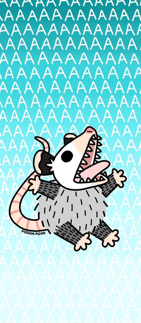 Opossum Wallpaper Iphone, Raccoon Phone Wallpaper, Possum Background, Opposum Wallpaper, Possum Wallpaper Iphone, Opossum Aesthetic, Cartoon Opossum, Possum Doodle, Rat Wallpapers