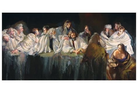 The Last Supper. | Robert Lenkiewicz | Paintings and Original Works Last Supper Painting, Portrait Artists Pencil, The Last Supper Painting, Plymouth England, The Barbican, 31 December, The Last Supper, Last Supper, Artist Life