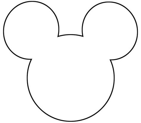 Mickey Mouse Stencil, Mickey Mouse Template, Γενέθλια Mickey Mouse, Head Template, Mickey Mouse Printables, Mickey Mouse Crafts, Mickey Mouse Silhouette, Scrapbook Disney, Mouse Silhouette